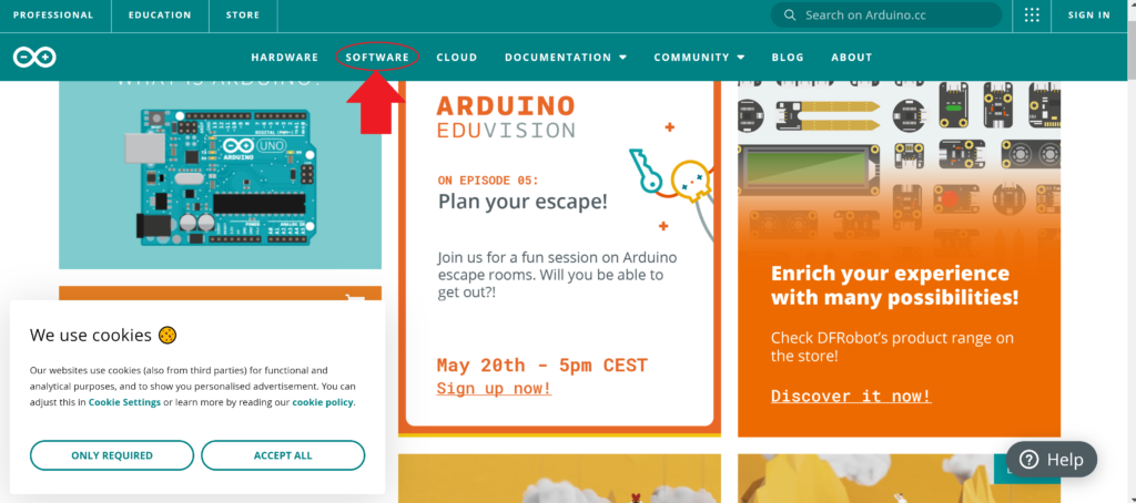 arduino公式ホームページ